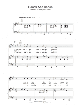 page one of Hearts And Bones (Piano, Vocal & Guitar Chords)