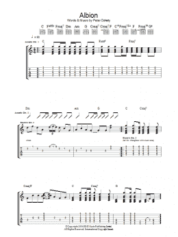 page one of Albion (Guitar Tab)