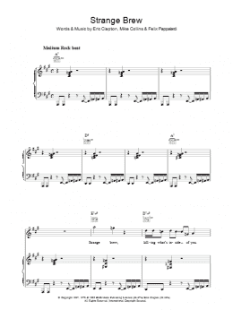 page one of Strange Brew (Piano, Vocal & Guitar Chords)