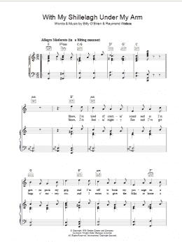 page one of With My Shillelagh Under My Arm (Piano, Vocal & Guitar Chords)