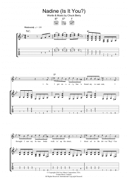 page one of Nadine (Is It You) (Guitar Tab)