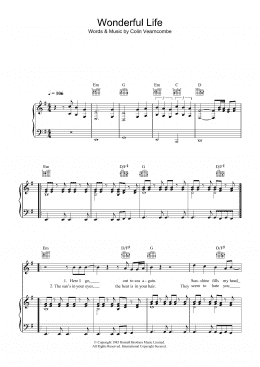 page one of Wonderful Life (Piano, Vocal & Guitar Chords)