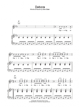 page one of Debora (Piano, Vocal & Guitar Chords)