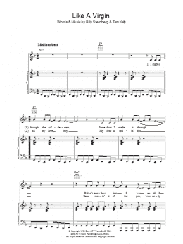page one of Like A Virgin (Piano, Vocal & Guitar Chords)