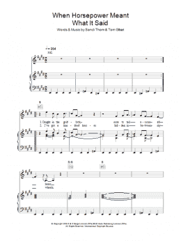 page one of When Horsepower Meant What It Said (Piano, Vocal & Guitar Chords)
