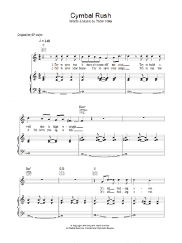 page one of Cymbal Rush (Piano, Vocal & Guitar Chords)