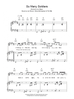 page one of So Many Soldiers (Piano, Vocal & Guitar Chords)