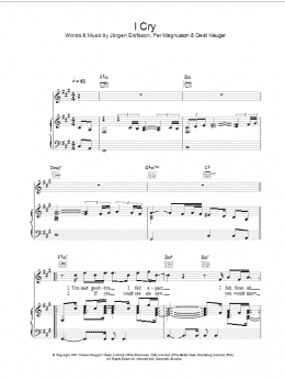 page one of I Cry (Piano, Vocal & Guitar Chords)