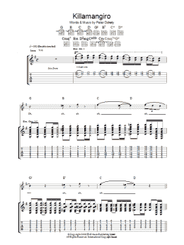 page one of Killamangiro (Guitar Tab)