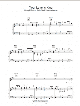 page one of Your Love Is King (Piano, Vocal & Guitar Chords)