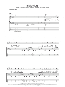 page one of It's My Life (Bass Guitar Tab)