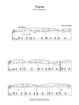 page one of Theme From Prince Igor (Piano Solo)
