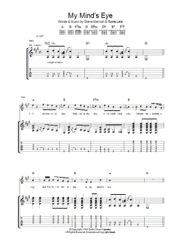 page one of My Mind's Eye (Guitar Tab)