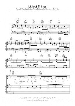 page one of Littlest Things (Piano, Vocal & Guitar Chords)