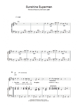 page one of Sunshine Superman (Piano, Vocal & Guitar Chords)