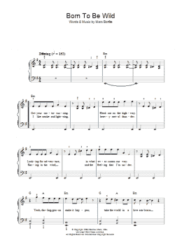 page one of Born To Be Wild (Piano, Vocal & Guitar Chords)