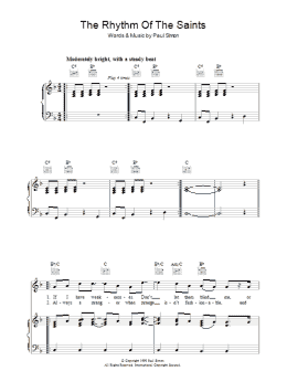 page one of The Rhythm Of The Saints (Piano, Vocal & Guitar Chords)