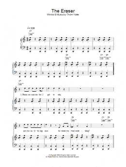 page one of The Eraser (Piano, Vocal & Guitar Chords)