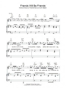 page one of Friends Will Be Friends (Piano, Vocal & Guitar Chords)