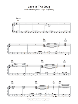 page one of Love Is The Drug (Piano, Vocal & Guitar Chords)
