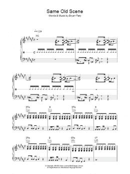page one of Same Old Scene (Piano, Vocal & Guitar Chords)