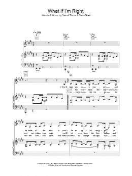 page one of What If I'm Right (Piano, Vocal & Guitar Chords)
