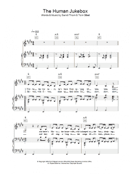 page one of The Human Jukebox (Piano, Vocal & Guitar Chords)