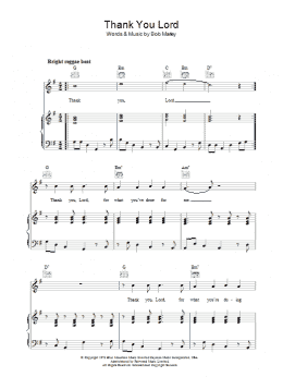 page one of Thank You Lord (Piano, Vocal & Guitar Chords (Right-Hand Melody))