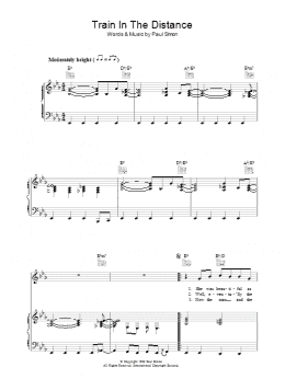 page one of Train In The Distance (Piano, Vocal & Guitar Chords)