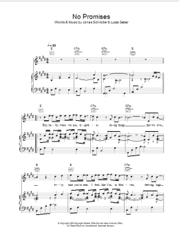 page one of No Promises (Piano, Vocal & Guitar Chords)