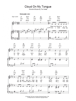 page one of Cloud On My Tongue (Piano, Vocal & Guitar Chords)