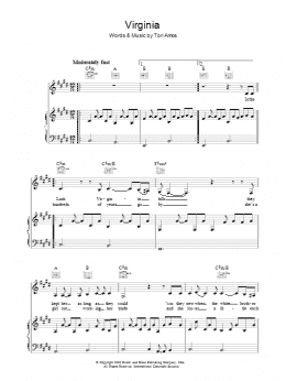 page one of Virginia (Piano, Vocal & Guitar Chords)