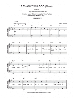 page one of Thank You God (Piano, Vocal & Guitar Chords)