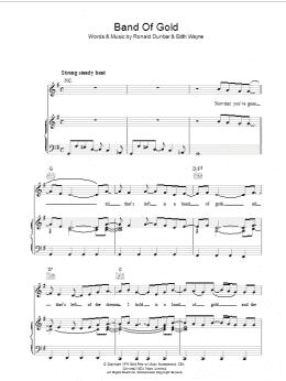 page one of Band Of Gold (Piano, Vocal & Guitar Chords (Right-Hand Melody))