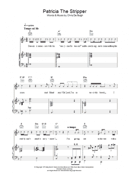 page one of Patricia The Stripper (Piano, Vocal & Guitar Chords)