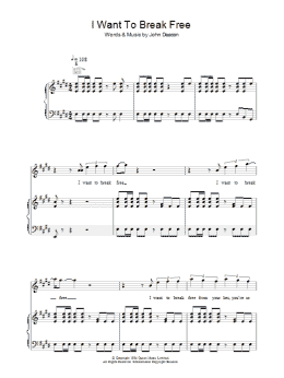 page one of I Want To Break Free (Piano, Vocal & Guitar Chords)