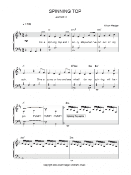 page one of Spinning Top (Piano, Vocal & Guitar Chords)