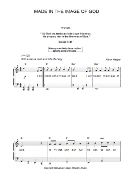 page one of Made In The Image Of God (Piano, Vocal & Guitar Chords)