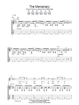 page one of The Mercenary (Guitar Tab)