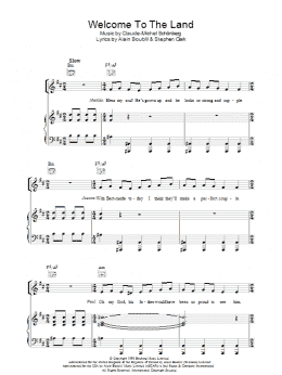 page one of Welcome To The Land (from Martin Guerre) (Piano, Vocal & Guitar Chords)