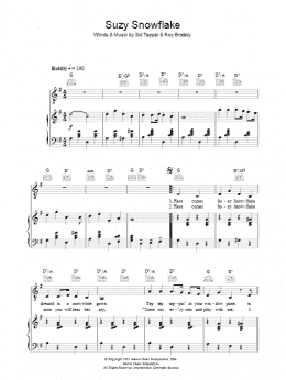 page one of Suzy Snowflake (Piano, Vocal & Guitar Chords)