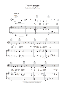 page one of The Waitress (Piano, Vocal & Guitar Chords)
