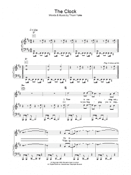 page one of The Clock (Piano, Vocal & Guitar Chords)