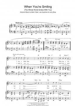 page one of When You're Smiling (The Whole World Smiles With You) (Piano, Vocal & Guitar Chords)
