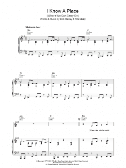 page one of I Know A Place (Piano, Vocal & Guitar Chords)