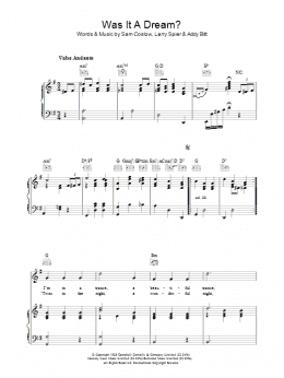 page one of Was It A Dream (Piano, Vocal & Guitar Chords)