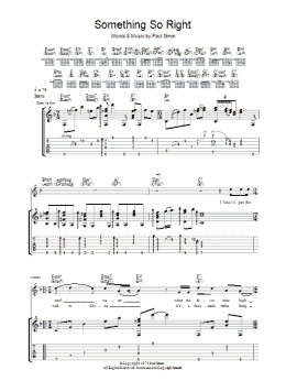 page one of Something So Right (Guitar Tab)