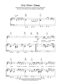 page one of Only When I Sleep (Piano, Vocal & Guitar Chords)
