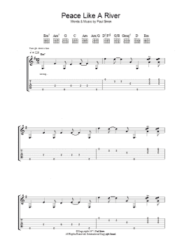 page one of Peace Like A River (Guitar Tab)