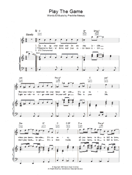 page one of Play The Game (Piano, Vocal & Guitar Chords)